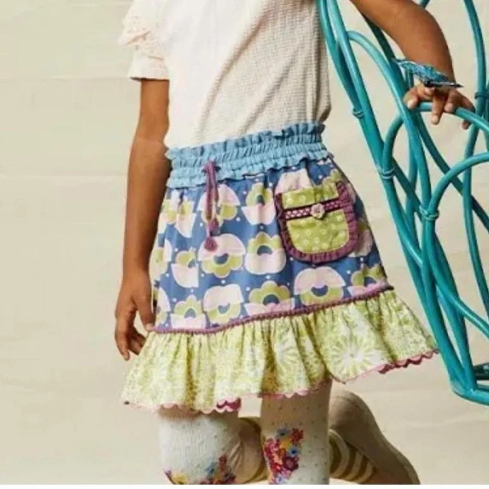 Set of 2 - Matilda Jane Skirt + Ruffle Pants Set – Size 8 – Soft & Whimsical!